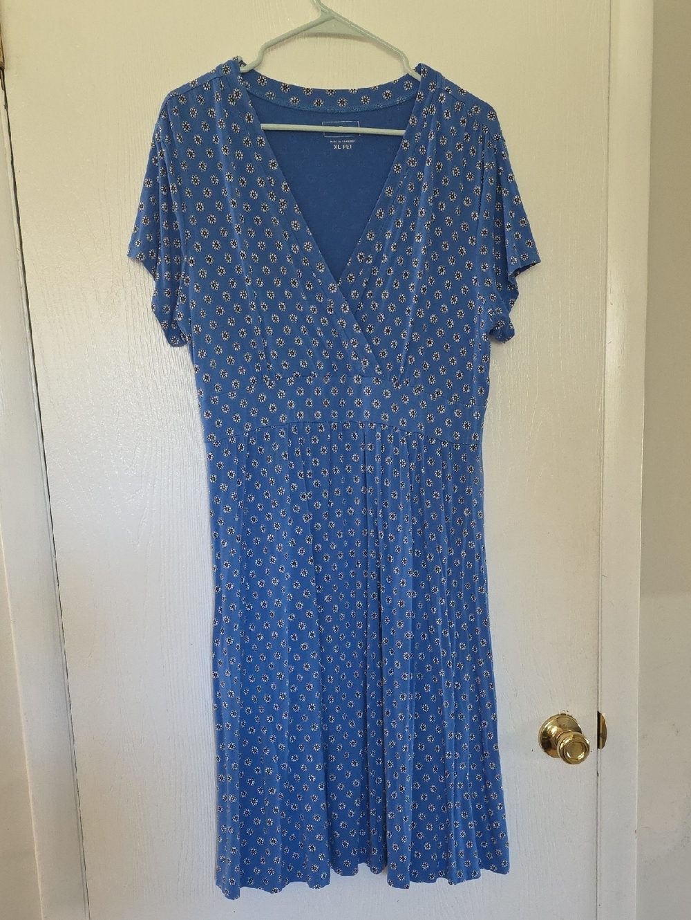L.L. Bean Blue Floral Midi Dress